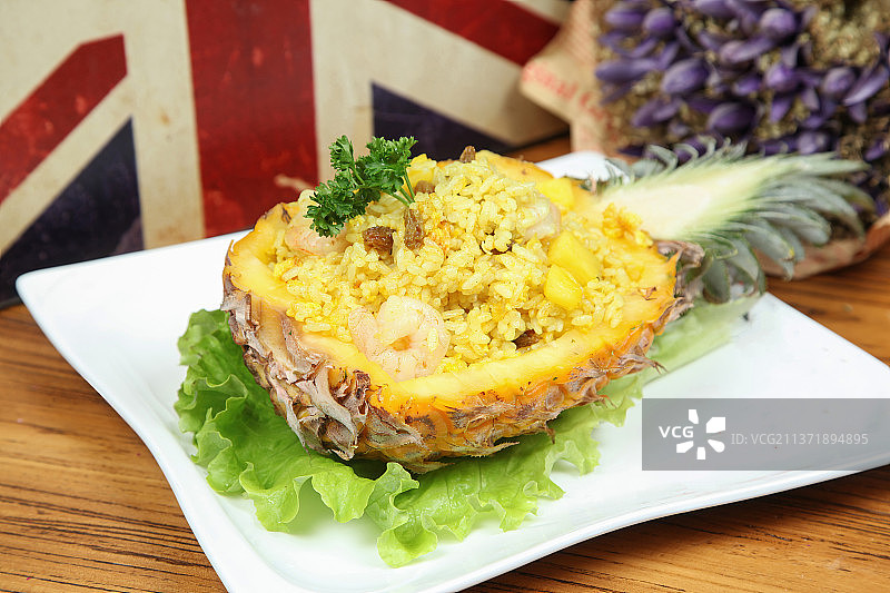 中餐美食-菠萝炒饭图片素材