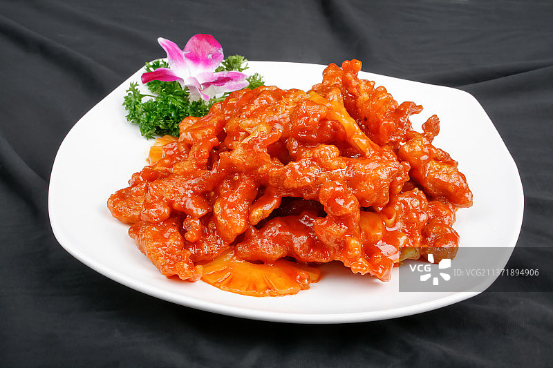 中餐美食-菠萝咕噜肉图片素材