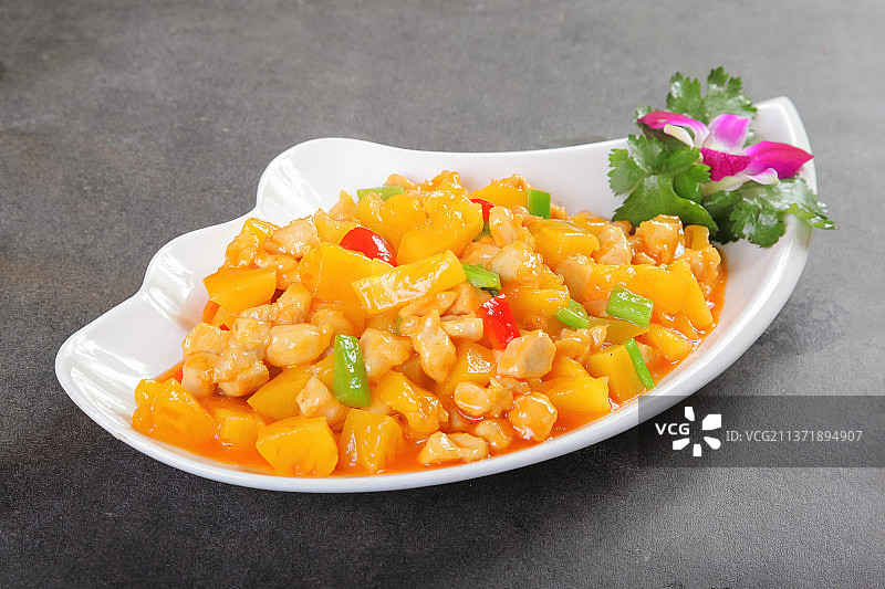 中餐美食-菠萝咕噜肉图片素材