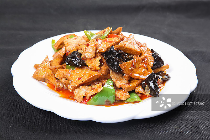中餐美食-家常炒豆腐图片素材