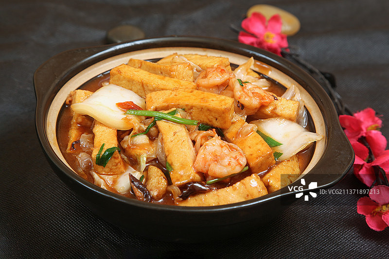 中餐美食-家常炒豆腐图片素材