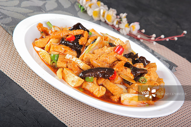 中餐美食-家常炒豆腐图片素材