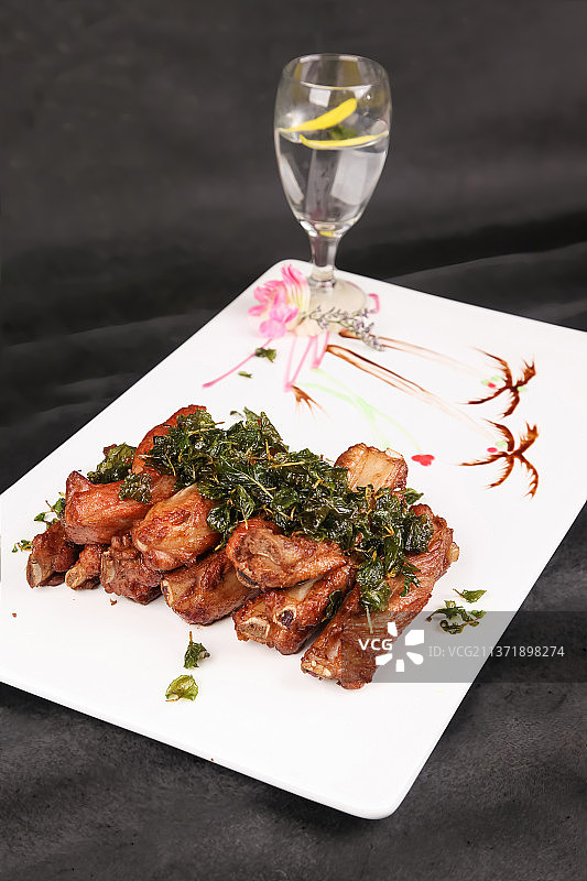 中餐美食-茶香排骨图片素材