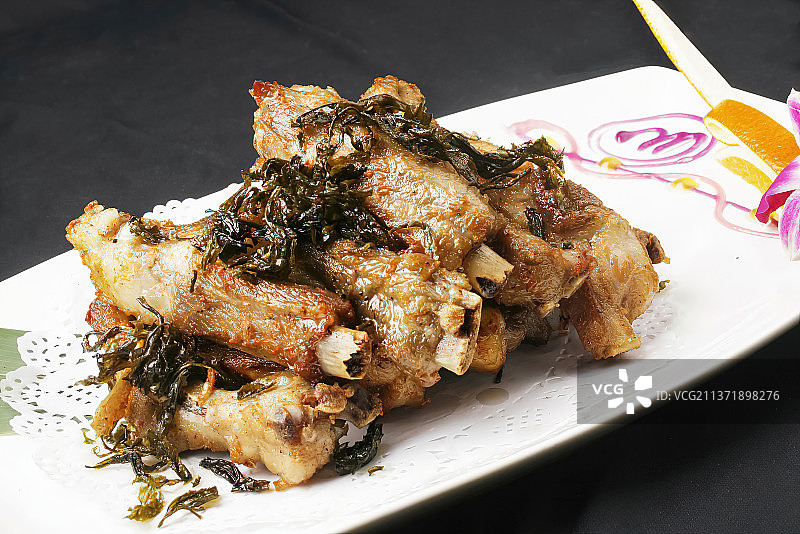 中餐美食-茶香排骨图片素材