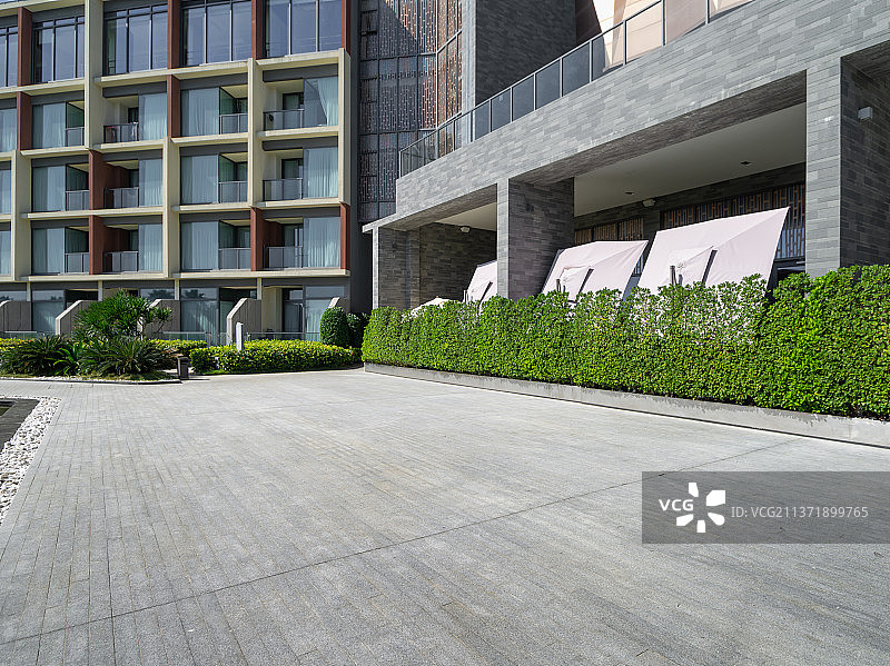 香水湾富力万豪度假酒店停车场出入口汽车广告背景图图片素材