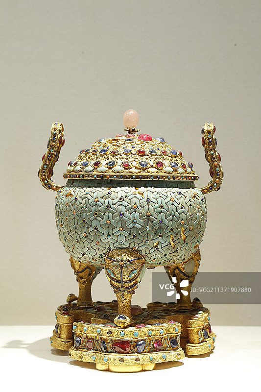 金嵌宝石炉 清代 珍宝馆 故宫博物院图片素材