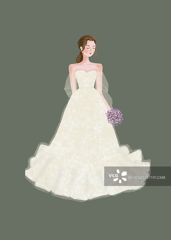 婚纱女孩图片素材