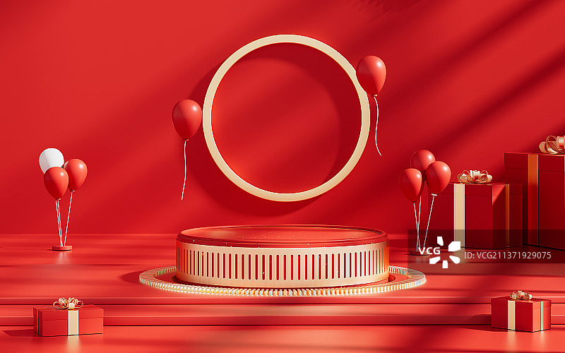 3D中国风产品展示台创意图图片素材