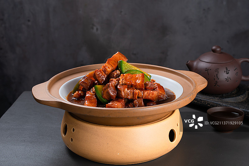 红烧土猪肉图片素材
