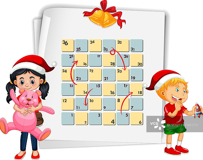 圣诞节主题的飞行棋游戏模板图片素材