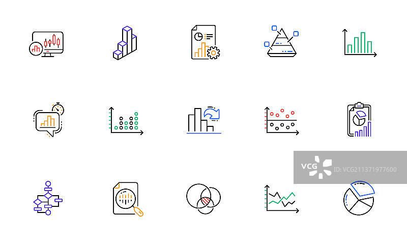 图表信息线条图标图片素材