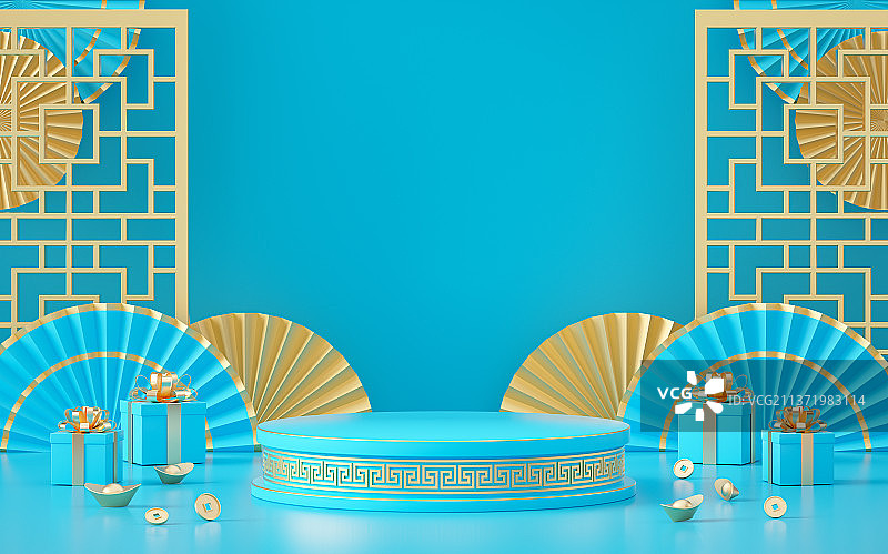 产品展台三维图形喜庆节日背景图片素材