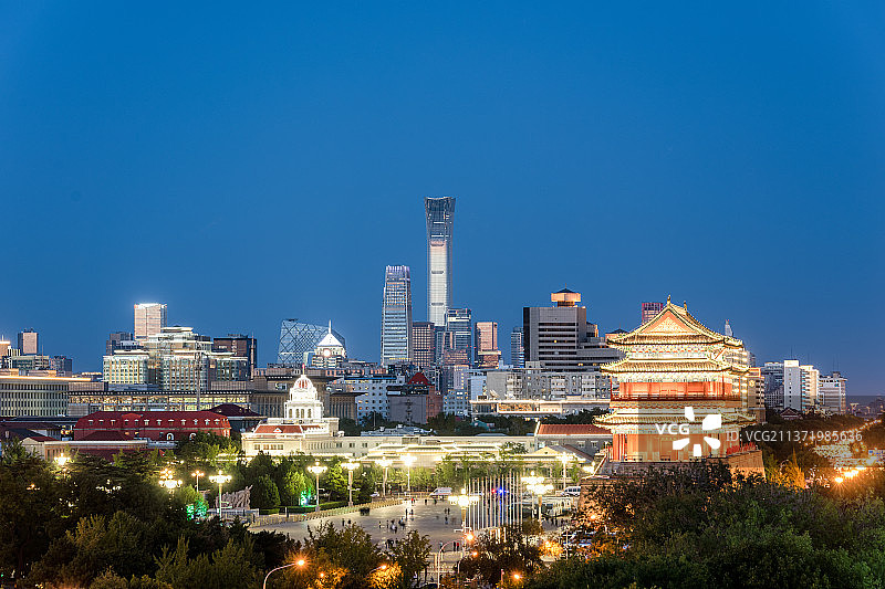 北京正阳门与国贸CBD图片素材