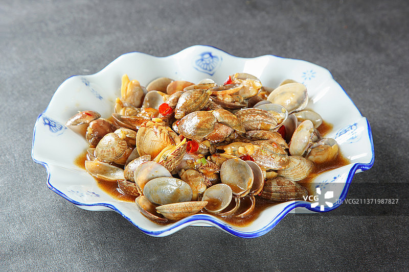 中餐美食-辣炒花蛤图片素材
