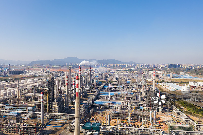 广东省惠州市大亚湾石化中心航拍图片素材