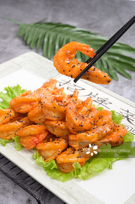 中餐美食-高钙脆皮虾图片素材