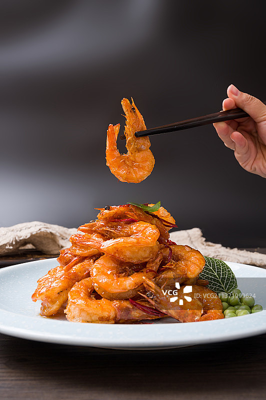 中餐美食-高钙脆皮虾图片素材