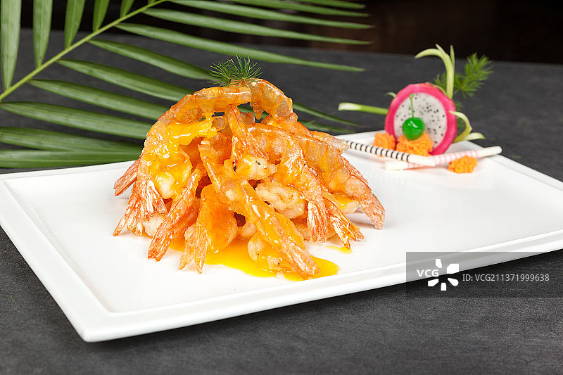 中餐美食-高钙脆皮虾图片素材