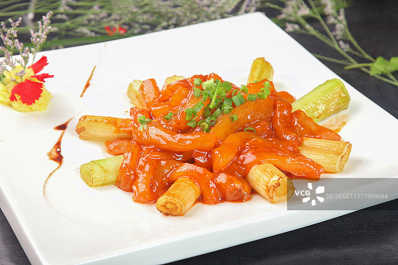 中餐美食-葱烧蹄筋图片素材