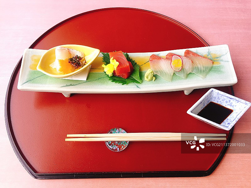 日本怀石料理生鱼片刺身图片素材