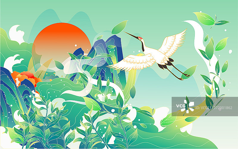 清明节茶文化国潮插画太极功夫茶道古风海报图片素材