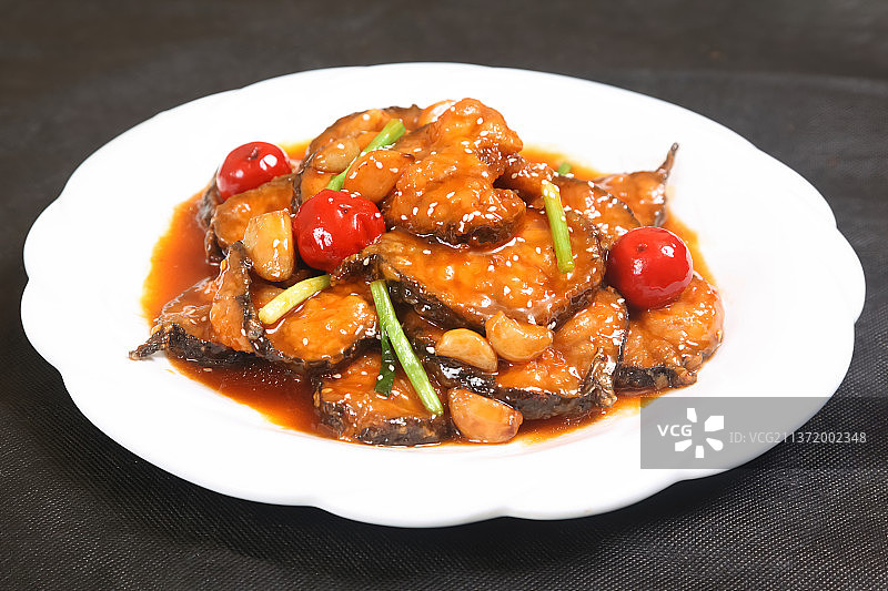 中餐美食-大蒜烧鲶鱼图片素材