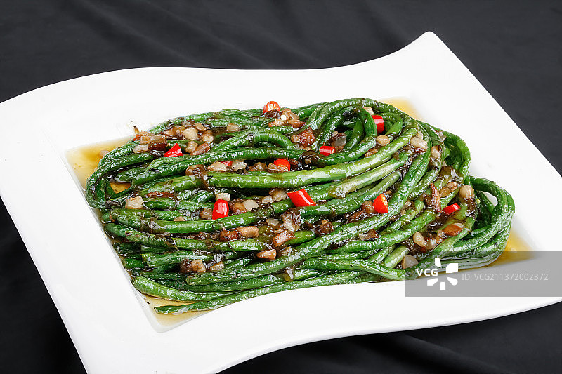 中餐美食-大碗长豆角图片素材