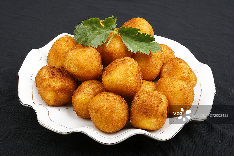 中餐美食-炸地瓜丸图片素材