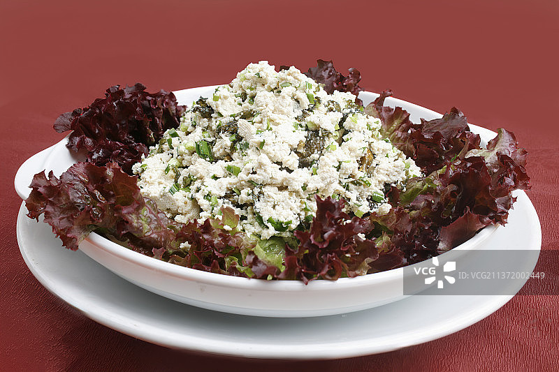 中餐美食-地皮菜炒豆腐图片素材