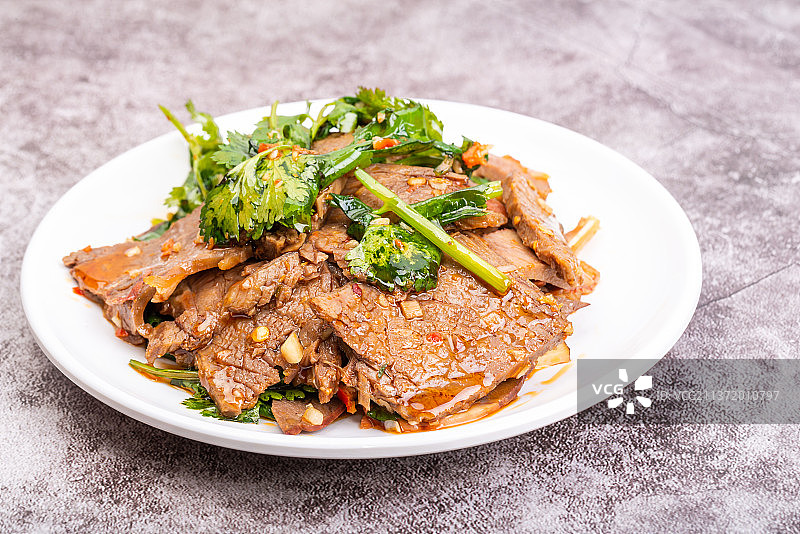 香菜拌牛肉图片素材