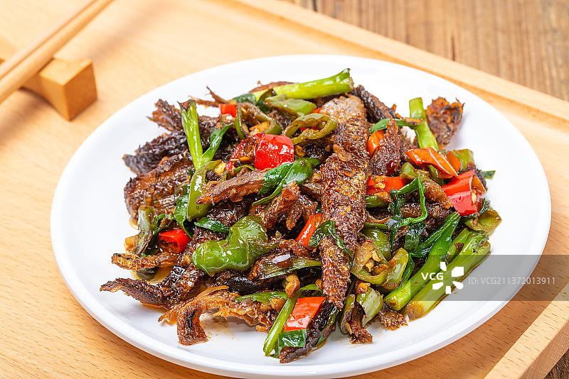 湘菜-辣椒炒小鱼干图片素材