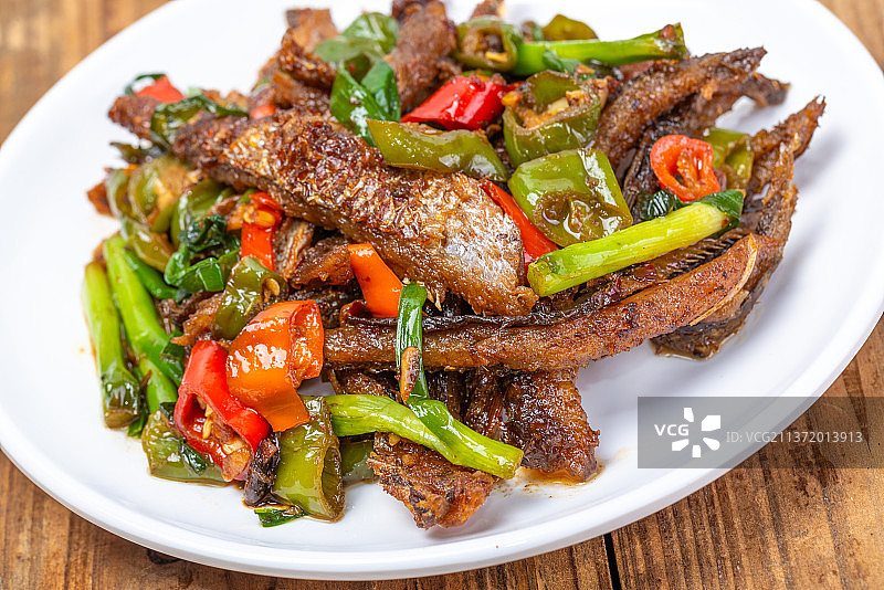 湘菜-辣椒炒小鱼干图片素材