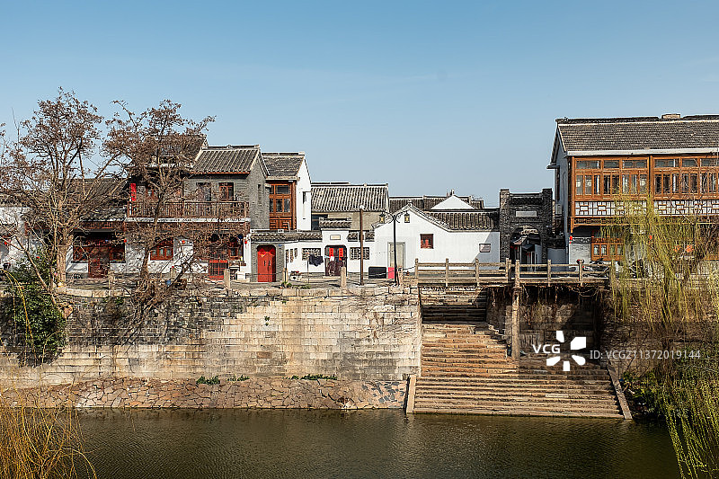 中国历史文化名镇扬州江都邵伯镇街景图片素材