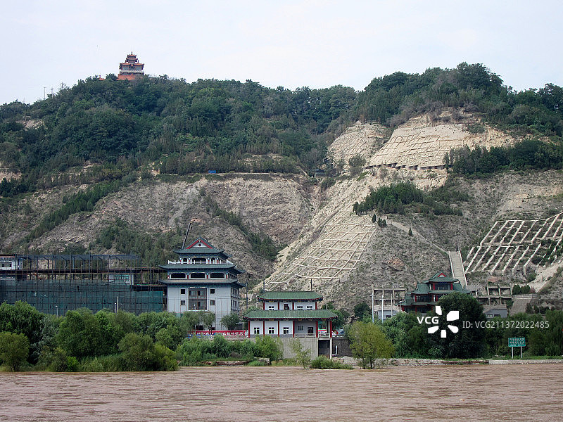 甘肃兰州黄河岸边风光图片素材