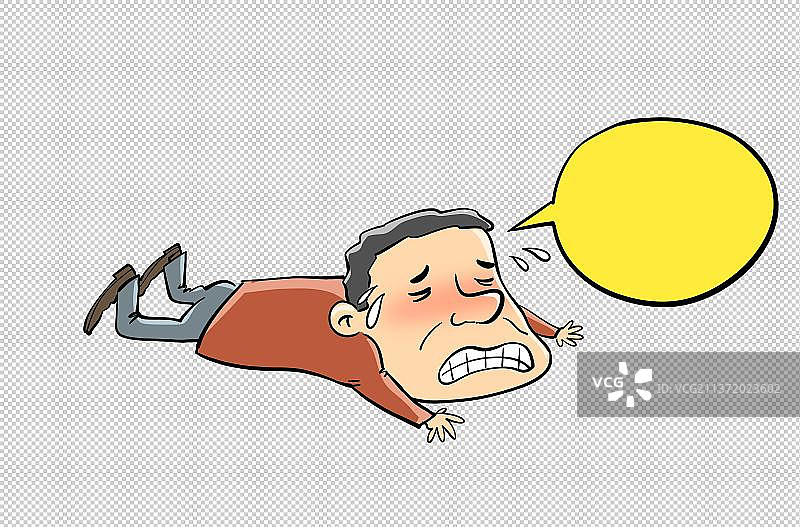 一个趴在地上哭的男人图片素材