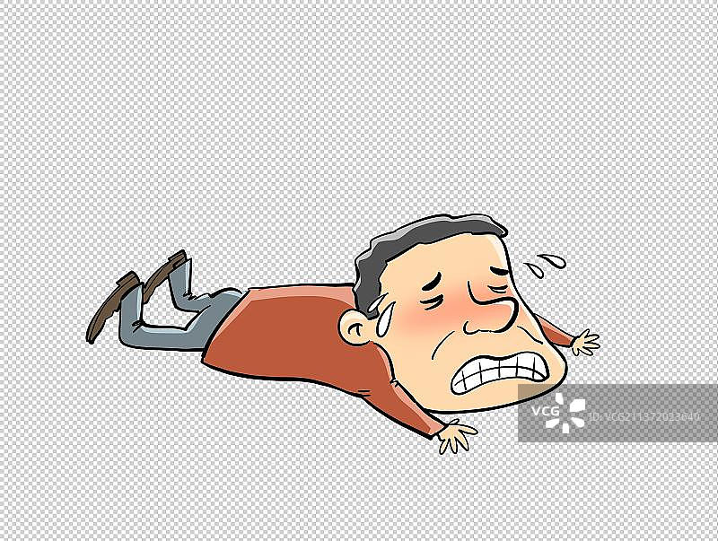 趴地大哭的男人图片素材