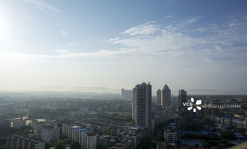 隆昌城市风光和古宇湖图片素材