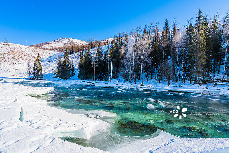 阿勒泰雪景图片素材