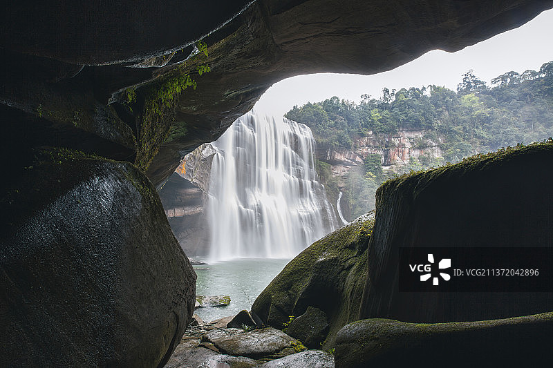 十丈洞大瀑布图片素材