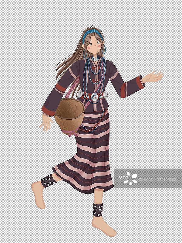 珞巴族少女免抠人像图片素材