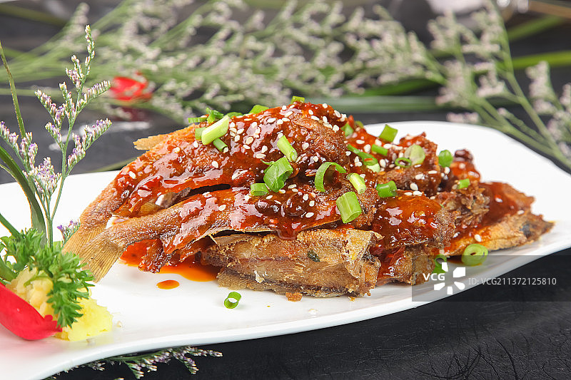 中餐美食-豉香黄花鱼图片素材