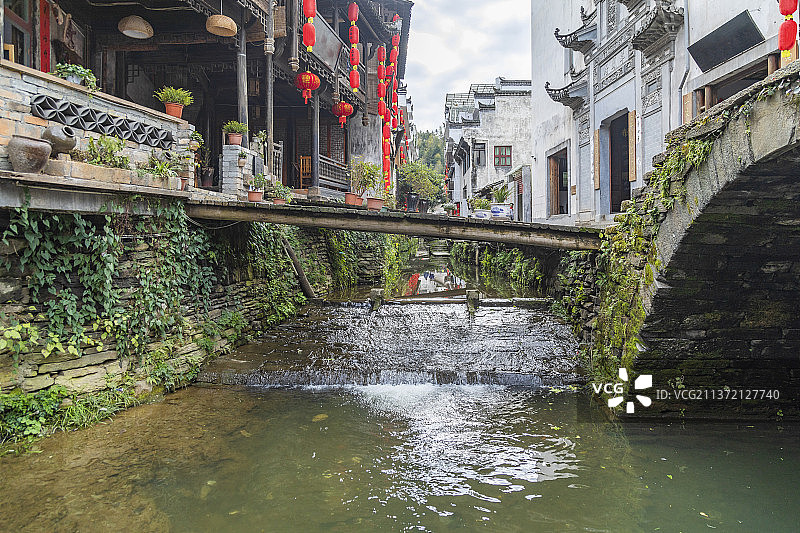 江西婺源李坑风景区风光图片素材