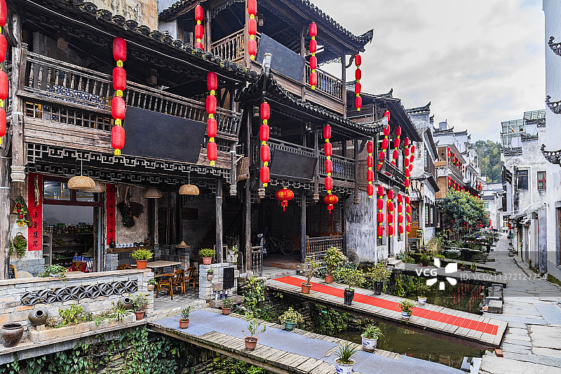 江西婺源李坑风景区风光图片素材