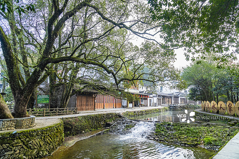 江西婺源李坑风景区风光图片素材
