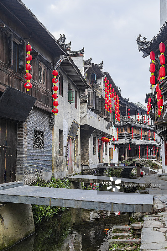 江西婺源李坑风景区风光图片素材