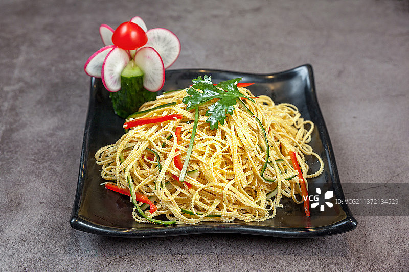 中餐美食-凉拌豆腐丝图片素材
