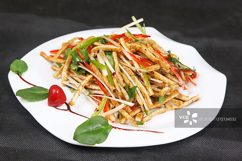 中餐美食-凉拌干豆腐图片素材