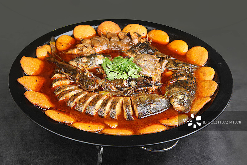 中餐美食-炖杂鱼图片素材