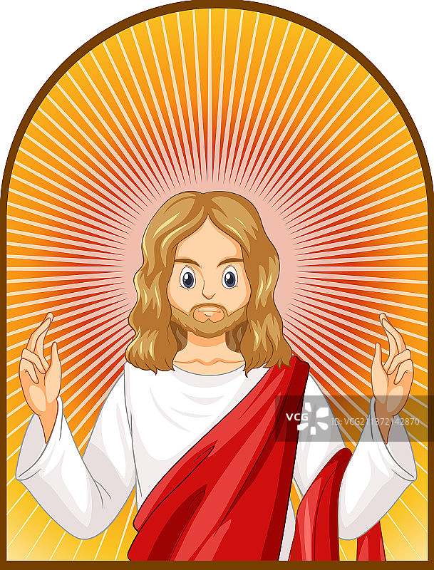 卡通风格的耶稣基督图片素材