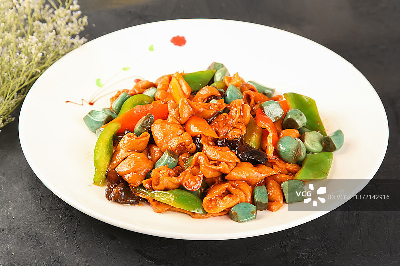 中餐美食-腊八蒜烧肥肠图片素材